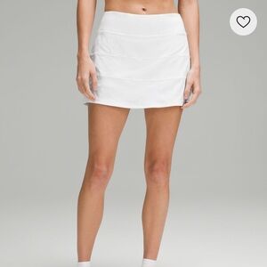 Lululemon Athletica Pace Rival Mid Rise White Tennis Skirt